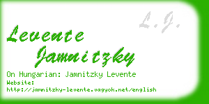 levente jamnitzky business card